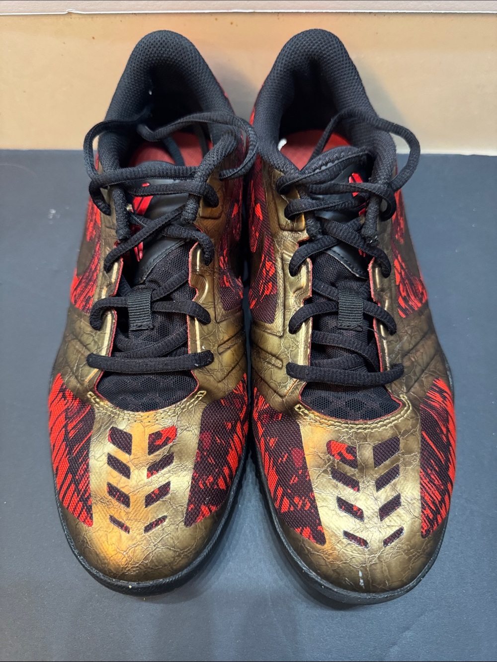 Nike  Ironman Kids Sneakers Red & Gold Black Accents
